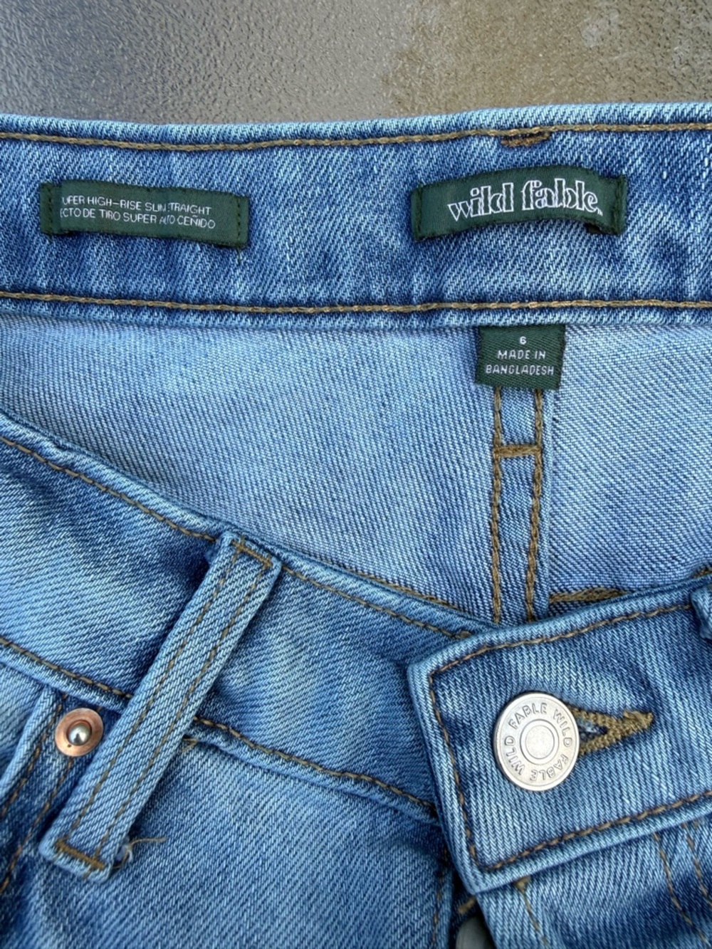 wild fable Light Blue High-Rise Straight Jeans - Picture 2 of 4